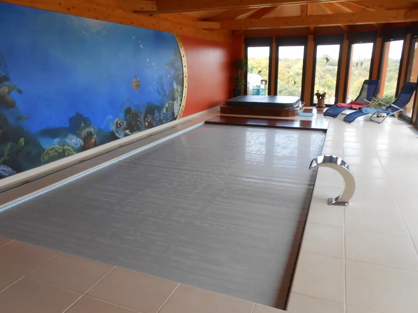 volet immergé piscine